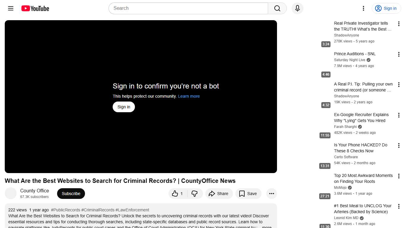 What Are the Best Websites to Search for Criminal Records? | CountyOffice News - YouTube